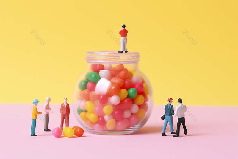 六一儿童节创意小人彩色糖果微距微单拍摄,高清,摄影图,摄影图片,图片大全,摄影图免费下载